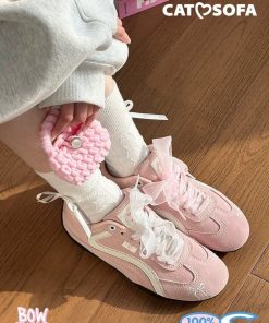 Alternative view of [HÀNG SẴN CHÍNH HÃNG] Giày CAT AND SOFA EMOJI LABS HỒNG (THÊU NƠ)